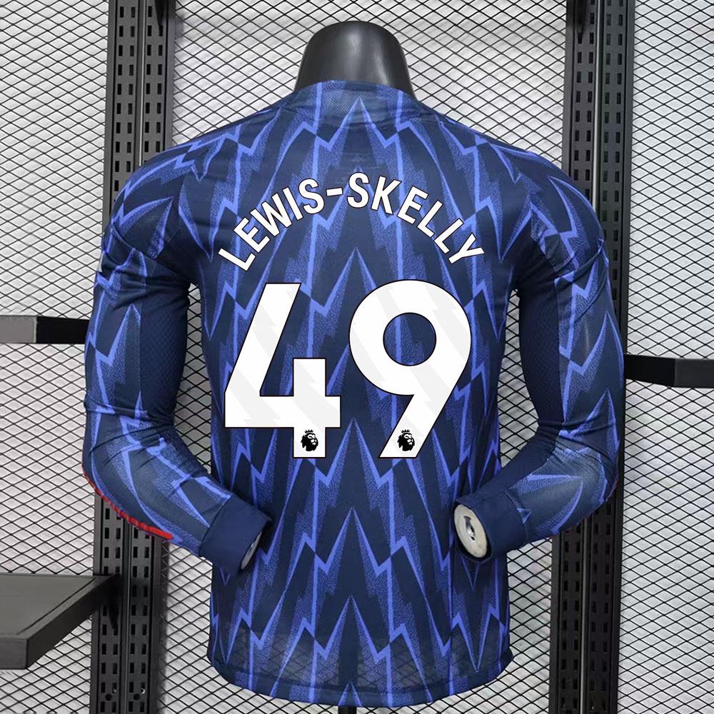 

Arsenal Away Long Sleeve Jersey 25/26: Saka, Odegaard, Rice Edition with Number Print S