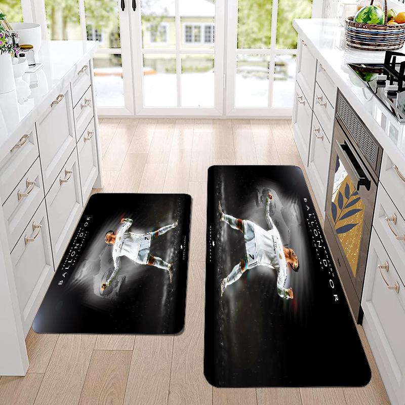 Cristiano Ronaldo Flannel Area Rug Soft Kitchen Floor Mat Non Slip Carpet Room Decor