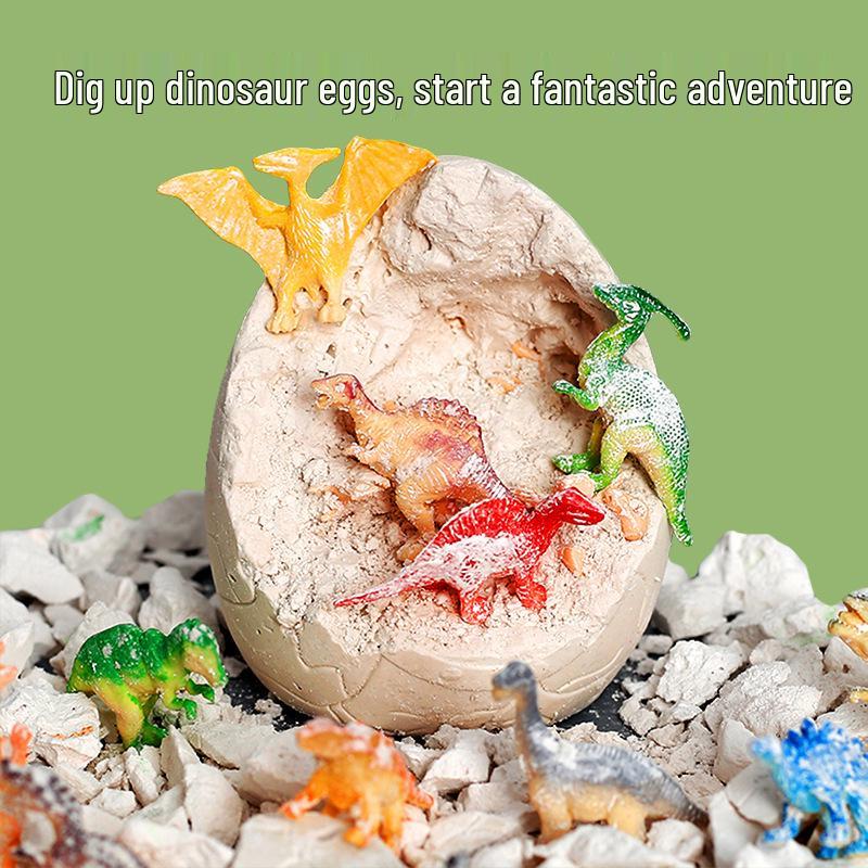 Dinosaur Egg Excavation Toy: Kids DIY Fossil Gem Treasure Digging Set