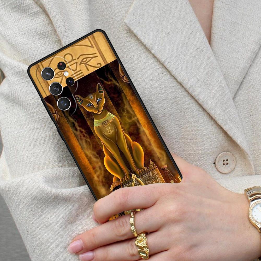 Ägypten Nefertiti Anubis WEICHE Handyhülle für Samsung Galaxy S26 Ultra S25 S24 S23 S22 S21 S20 Note10 Hülle
