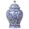 Premium Glazed Ceramic Tea Jar Featuring Dateless Blue Print Doubles As Fascinating Countertop Display Piece