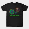 Men Black Print T-shirt Kick Some Grass No-Cut Transfer Paper Print Cotton Tshirt - Men's Summer Cotton Graphic Tee