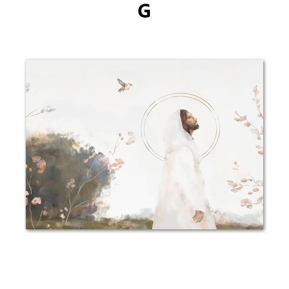 

Скандинавский Христос Иисус Бог Спаситель мира голубь хор настенная живопись на холсте плакаты и принты настенные панно для декора гостиной 60x80cm No Framed