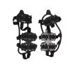1 Pair 24 Teeth Climbing Crampons Stainless Steel Antiskid Outdoor Snow Ice Shoe Covers
