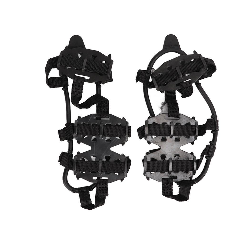1 Pair 24 Teeth Climbing Crampons Stainless Steel Antiskid Outdoor Snow Ice Shoe Covers