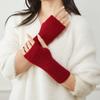 20cm Woolen Fingerless Gloves: Autumn/Winter Fashion Knitted Warm Wrist Covers for Women