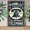 Telefon-Logo Metallblechschild Retro Wanddeko Rustikales Bar Café Garage