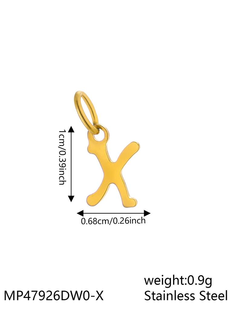 CARLIDANA INS New Fashion Initial Charm Stainless Steel 18K Gold Plated Letter Pendant Alphabet Necklace for DIY Jewelry