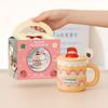 Reto Strawberry Spoon Mug Set 400ml (Mint, Beige, Ivory, Pink)
