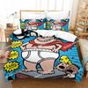 Fashion Carton Kawai Captain Underpants Beding Set Print With Pilowcase Bed Soft Duvet Cover Soft Single Double Quen King-Sized Dimensionsd Dimensions