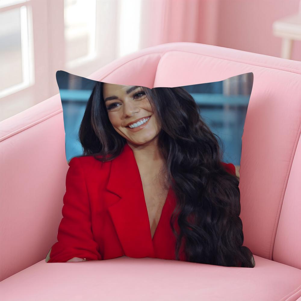 V-Vanessa Hudgens Cushion Cover Pillow Case Soft Friendly Fabric & Concealed Zipper