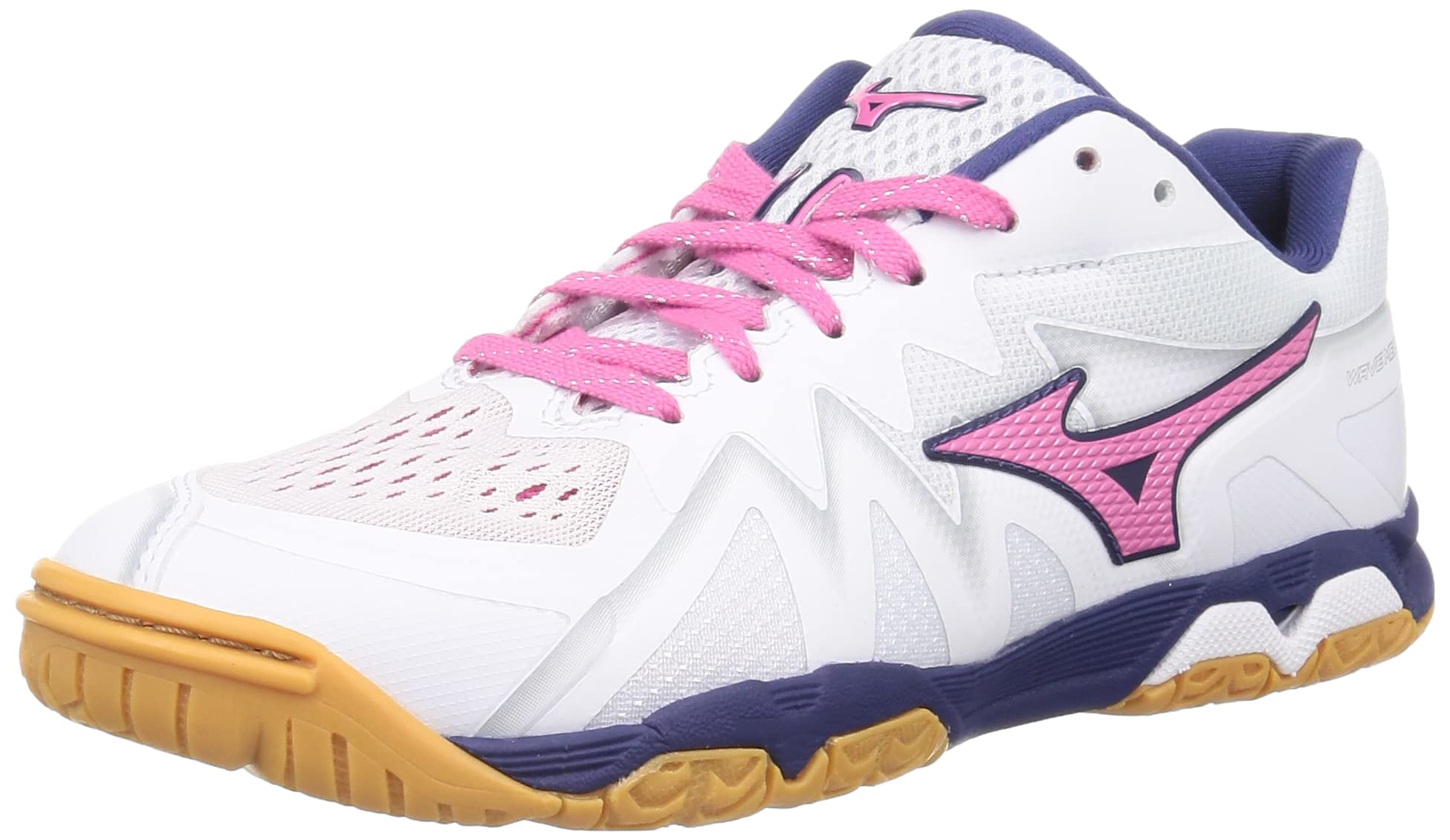 

Mizuno Table Tennis Shoes Wave Medal RISE Cushioning Grip cm 2E White/Pink/Navy 25.0
