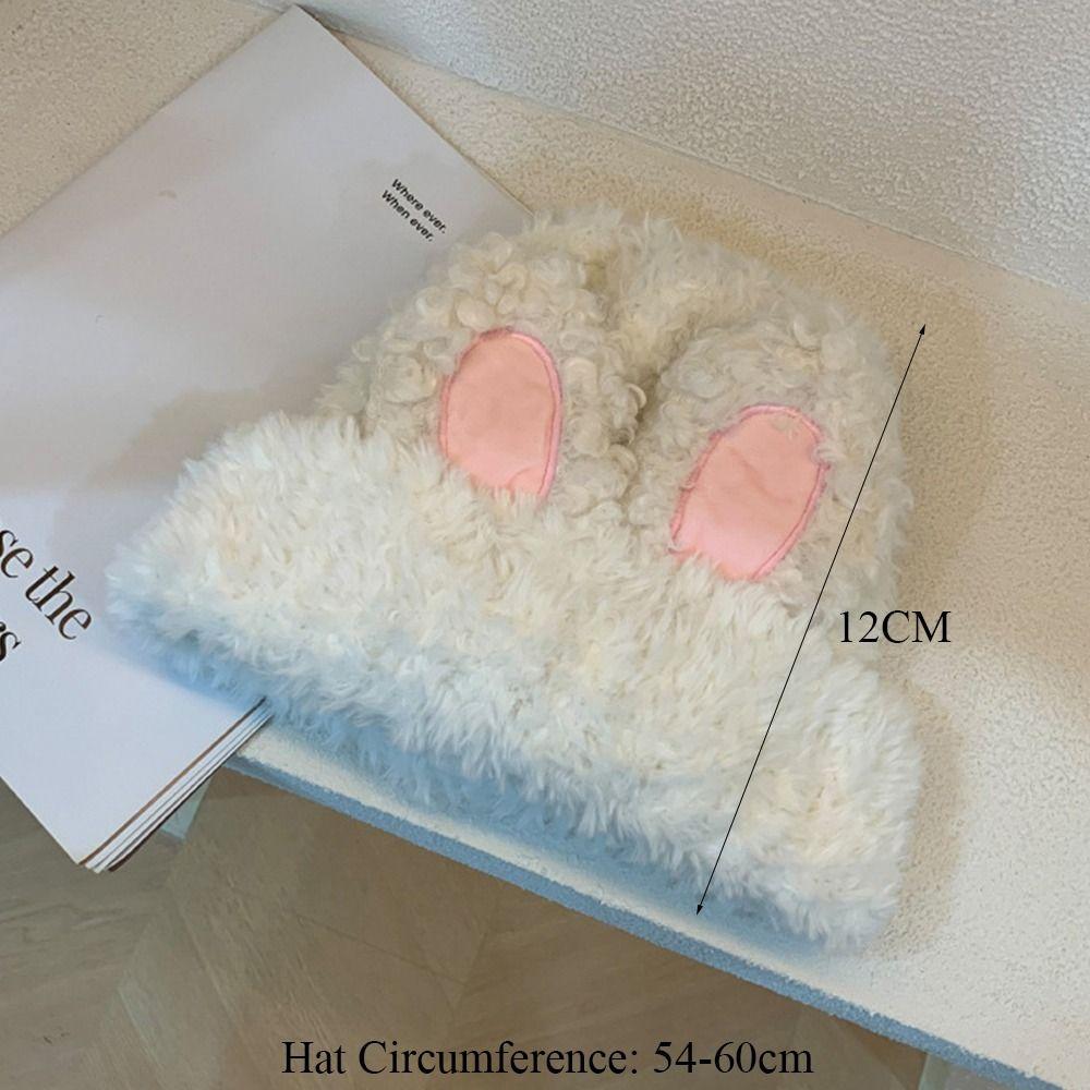 Rabbit Ears Beanie Hat Winter Warm Bonnet Caps Fashion Plush Hat  Outdoor