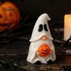 Spooky Gnome Figures Halloween Ghost Figurine, Creative Pumpkin Desk Ornament, 3D Printed Decor for Home Mini Statue Shelf Display, Funny Holiday