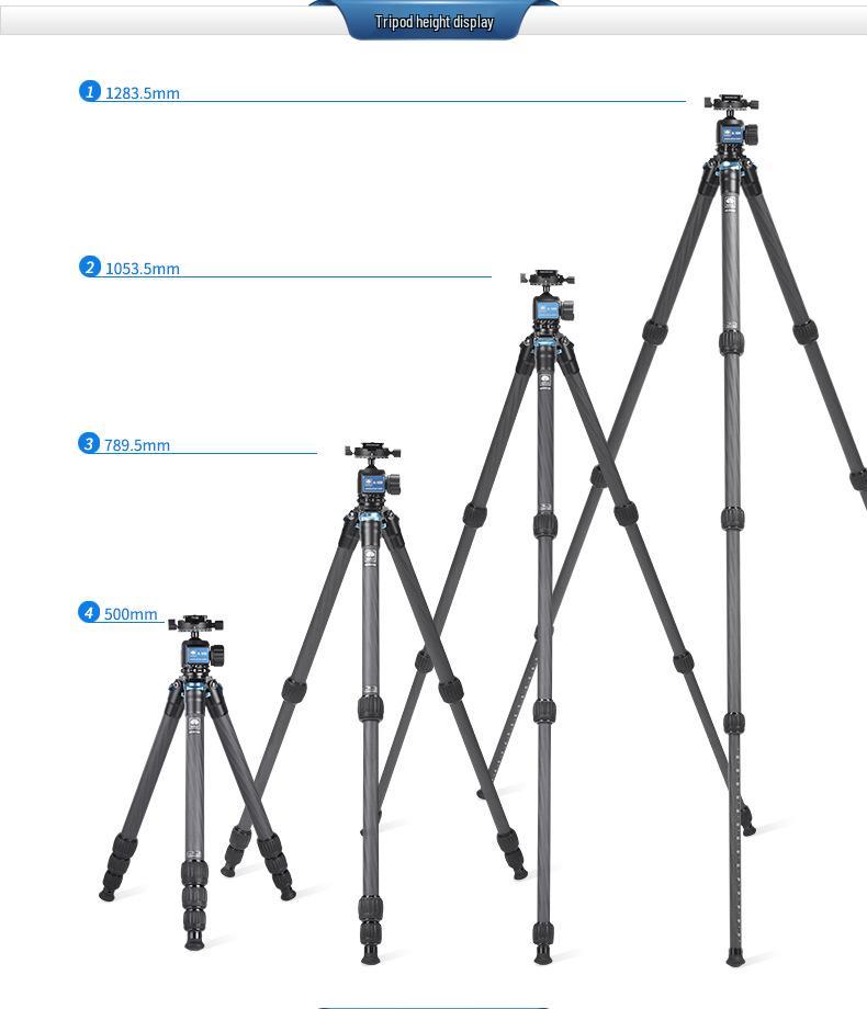 SIRUI AM-284 Carbon Fiber DSLR Tripod with Low Ball Head