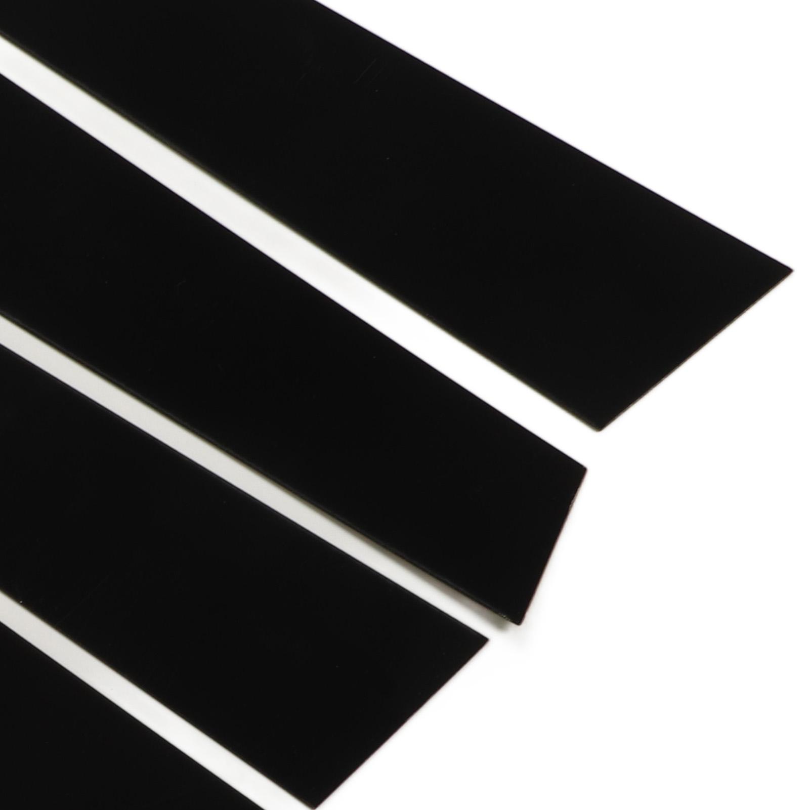 6PCS Car Window Trim Bright Black Lightweight Smooth Surface Window Strip Sticker Replacement For Civic 2022