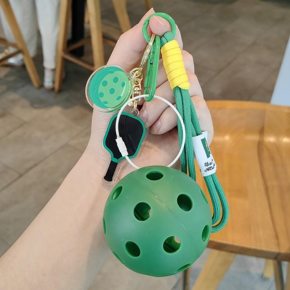 Detachable Pickleball Racket Pendant Acrylic Fitness Series Pendant  Bag Accessories