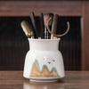 Suet Jade Porcelain Tea Ceremony Six Gentlemen Accessories Tea Needle Teaspoon Tea Clip Pen Holder Tea Brush High-grade Chinese Pen Holder