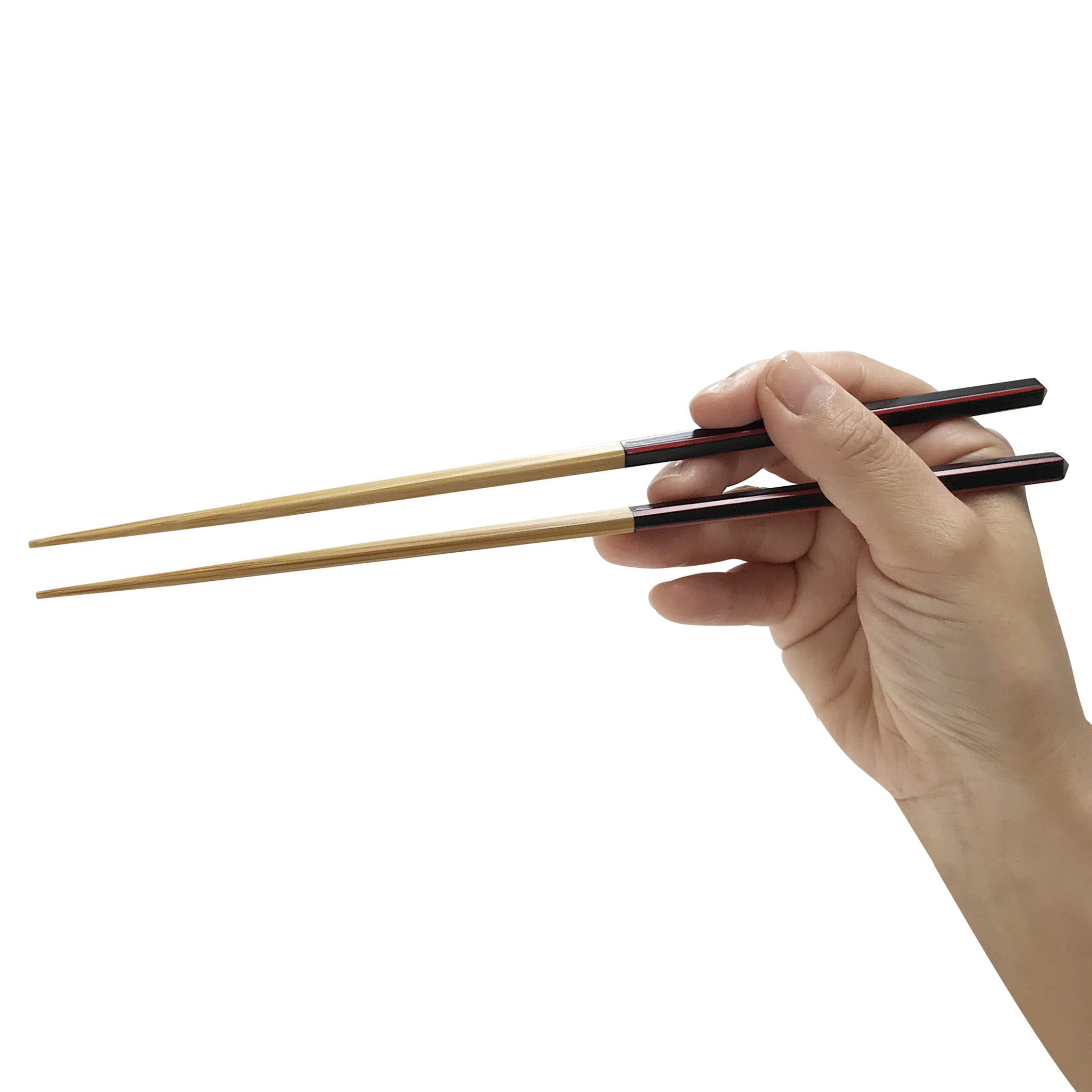 

Culture Chopstick Delicious Made in Tapered Bamboo Chopsticks [Food & Culture] Chopsticks, Japan, Modern, High-Quality (Diamond Cut, 22.5cm, Black)