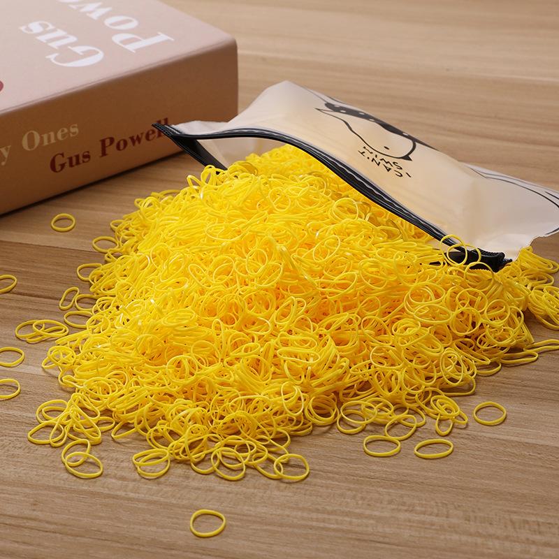 Dětské gumičky do vlasů Odolné, nepoškozující elastické gumičky pro děti, krabička 1000 kusů