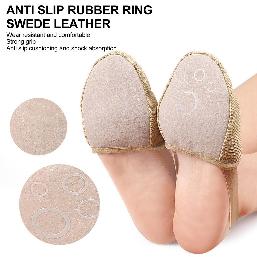 Half Sole Dance Shoe Breathable Stretchy Slip Resistance Half Sole Ballet Slipper for Dance Practice