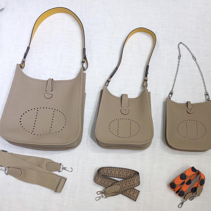 

Стиль Высококлассный Сделанный на заказ Ручной работы Повязка на голову Evelyn Слоистая Коровья кожа Универсальная Мини-сумка-ведро Сумка на одно плечо/через плечо Large size+29CM серый