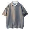 T-shirt décontracté ample à manches courtes et col pour hommes - Été