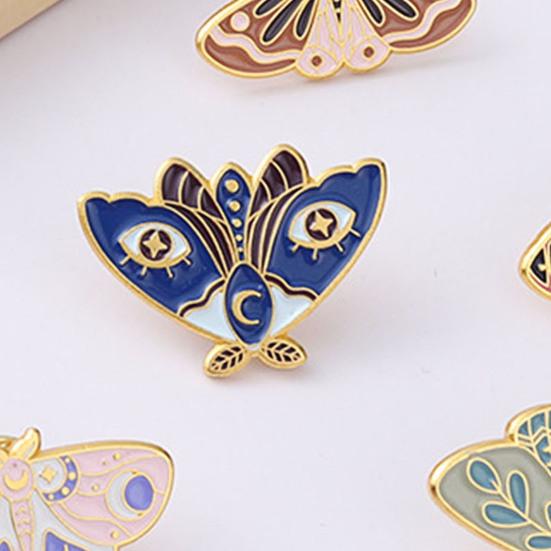 Women Brooch Moth Enamel Exquisite Special Cute Bag Pin for Gift