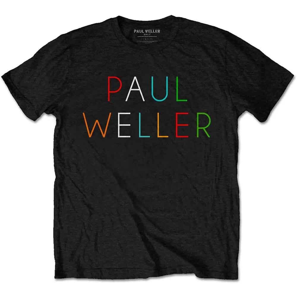 Paul Weller Multicolour Logo T-Shirt Black New XXL