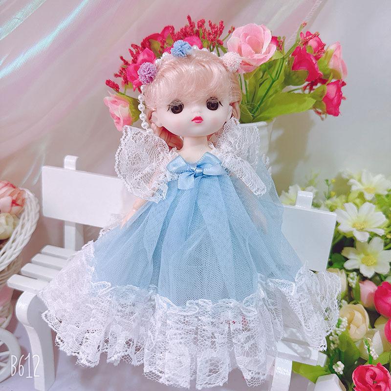 17Cm Barbie Doll Small Doll Girl Princess Doll Mini Play House Doll Small Toy