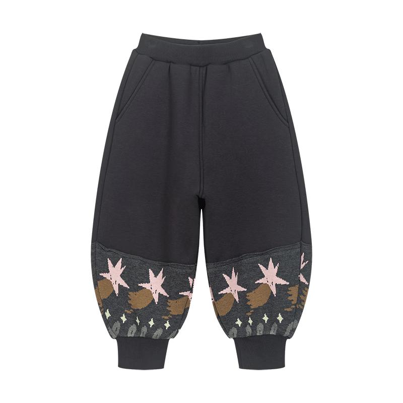 M.Latin Girls' Winter Plush-Lined Cuffed Sweatpants
