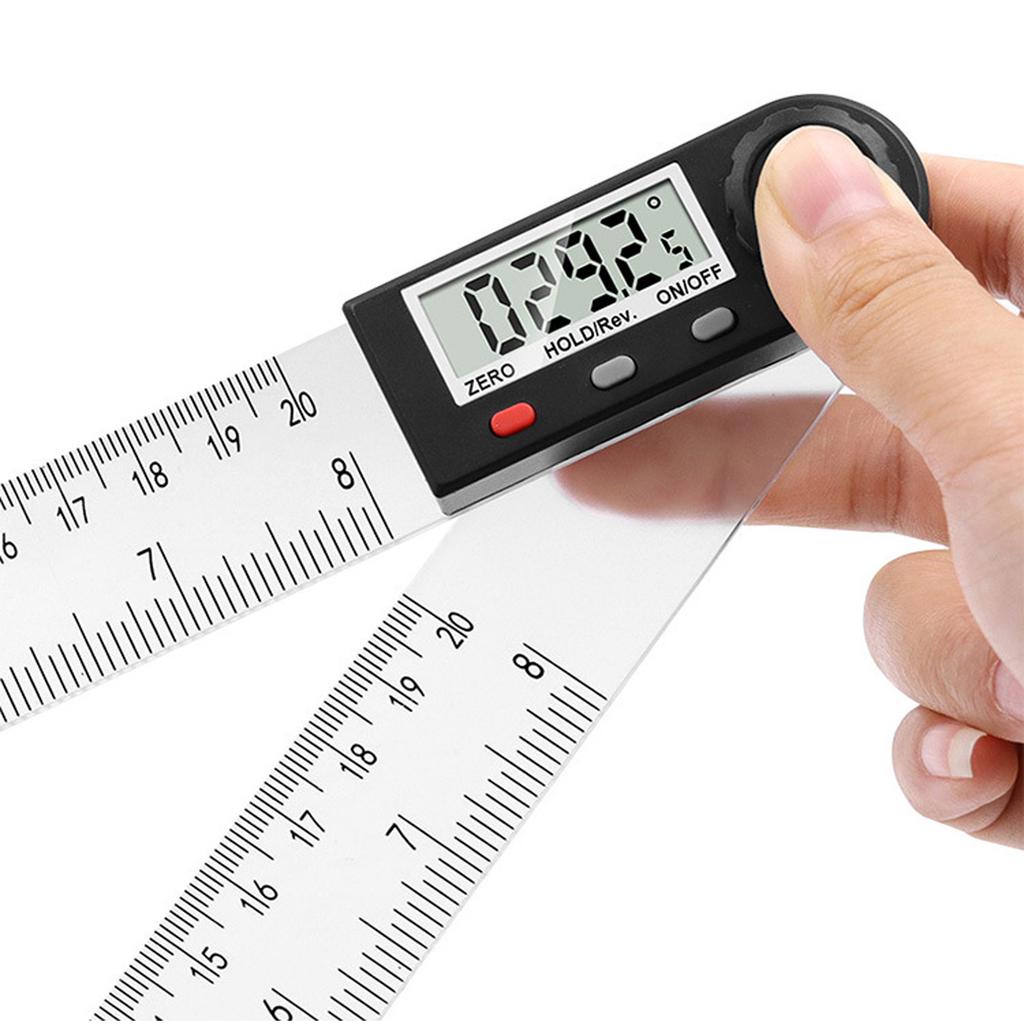 Digital Display Angle Ruler, 2 In 1 Angle Finder Ruler, Digital Angle Measuring Tool, High Accuracy Multi-Angle Protractor Ruler (7.87 Inch)