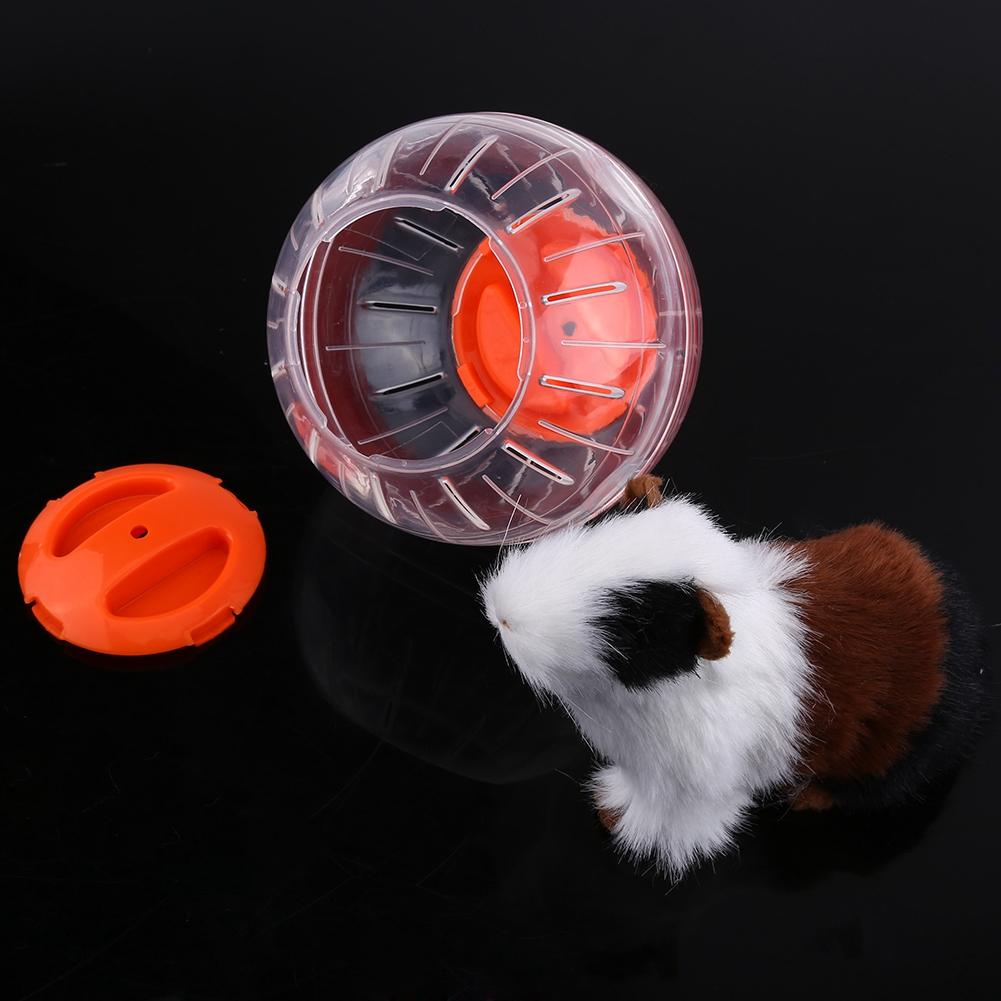 3Colors 12cm New Fashion Plastic Small Pet Hamster Gerbil Toy Running Activity Exercise   Pink