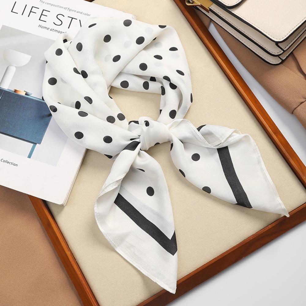 Square Hair Scarf Double Sides Neckerchief Fashion Silk Scarf  Gift