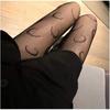 Heart Flower Mesh Stockings Japanese Girl Lolita Ins Tights White Fishnet Pantyhose Female for Women Summer Legging Stocking