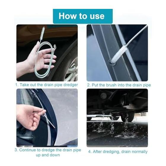 Pipe Cleaner - Long Drain Cleaning Tool | Flexible Drain Unclog Wire for Sinks, Refrigerators, Aquariums, Car Air Conditioners | Home Plumbing