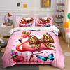 Flamingo Leopard Bow Decor Set Multiple Sizes Kid'S And Adults' Bedroom Exquisite 3Pc Bedding Set, Gift