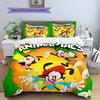 Animaniacs Set cu model cuvertură de pat Decorare casă Cadou (1 * husă de pilotă + 2 * fețe de pernă fără miez)