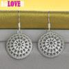925 Sterling Silver Round Earrings Jewelry