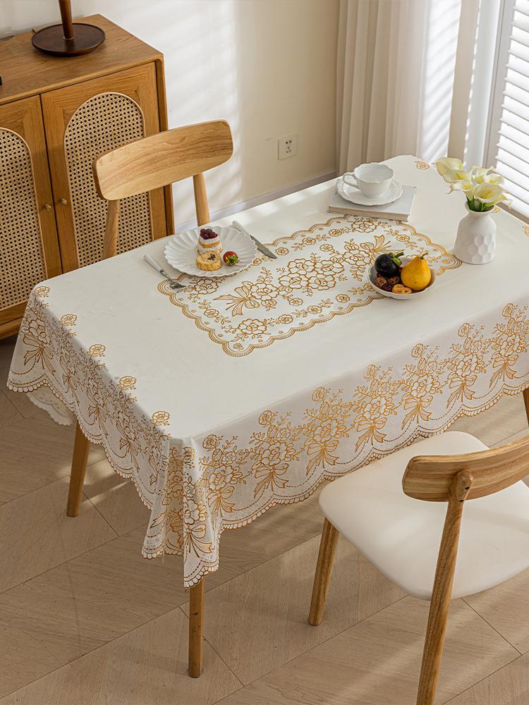 Špičkový potah na jídelní stůl Lehký Luxusní omyvatelný Vodotěsný Odolný vůči oleji Potah na stůl Konferenční stolek pro domácnost Ubrus z PVC