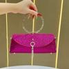 Diamond-studded Round Ring Handbag Chain Shoulder Bag Fashionable Shiny Cross-body Bag Fringed High-end Handbag