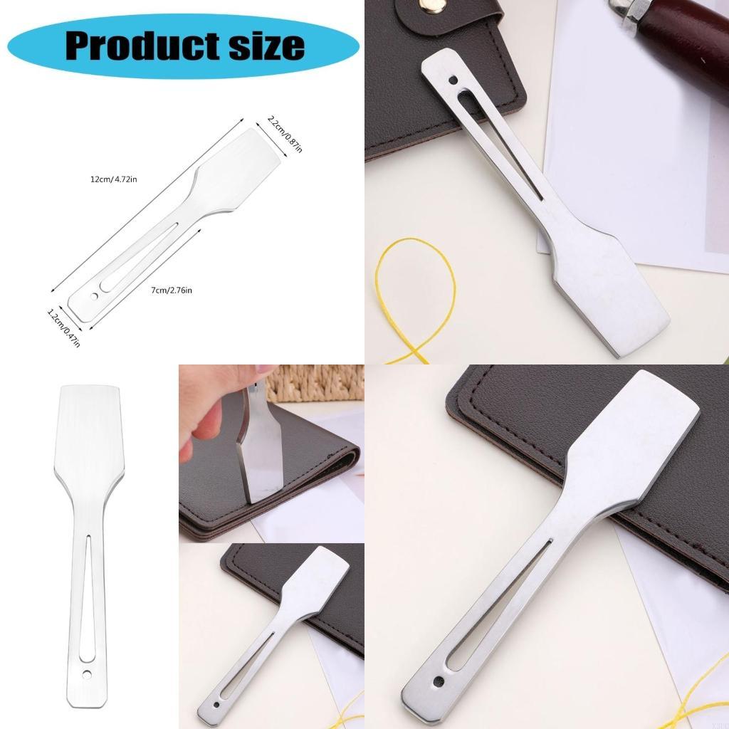 Stainless Steel Leathercraft Stitching Line Flattener Ergonomic Leather Working Tool for Leathercraft Stitching Project X3UC China Mainland