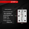 304 Stainless Steel Mini Hinges: 1-4 Inch Options for Cabinets & Wooden Boxes