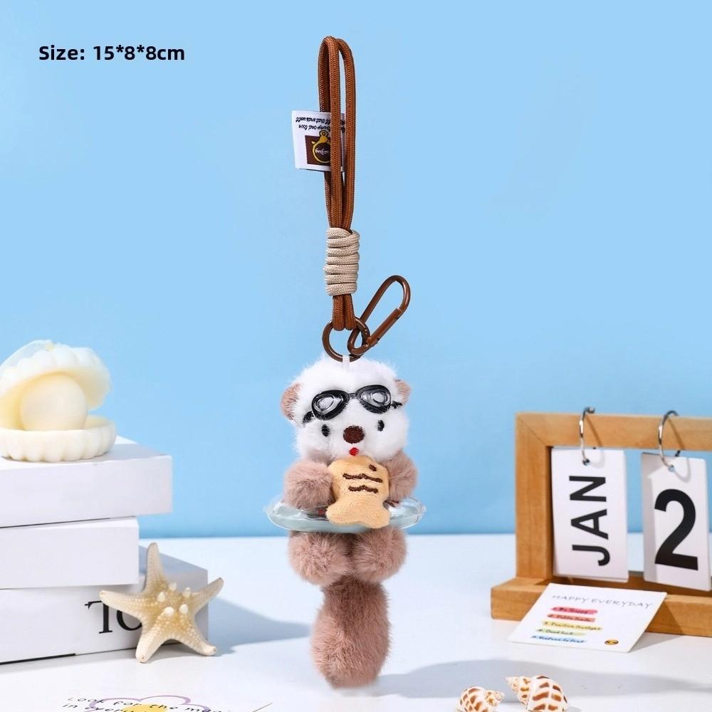 Animals Doll Plush Otter Bag Pendant Decorations Panda Puppy Plush Doll  Children