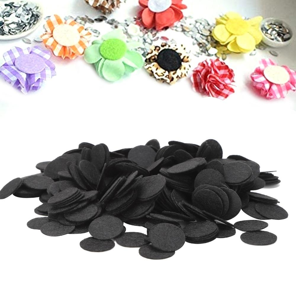 500pcs White Nonwoven Round Piece Black Round Felt Circles Felt Craft Pads Craft Finishing