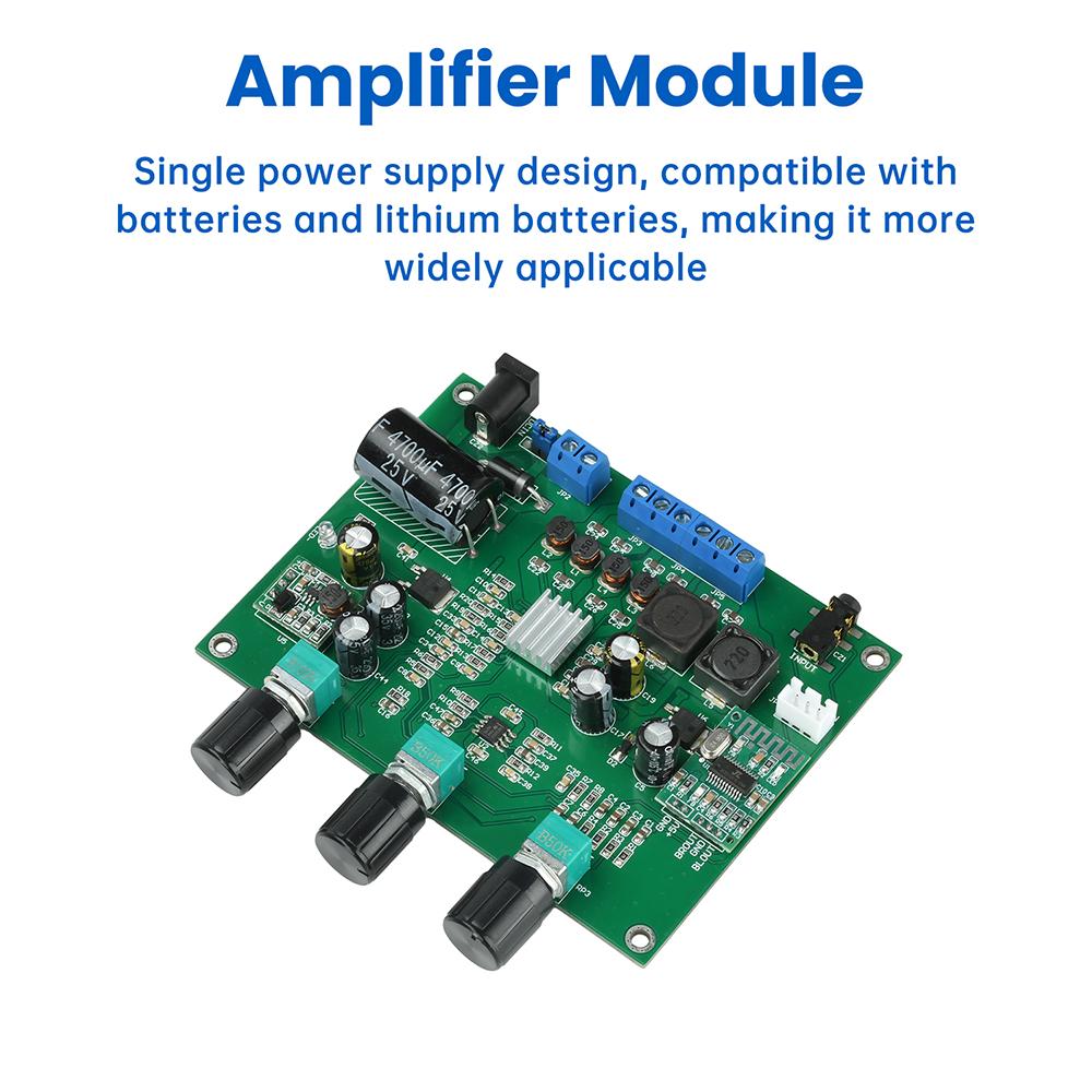 DC 9-18V 2.1 Channel Bt 5.4 Digital Amplifier Board High-Power 2 * 15W+30W Fever Subwoofer Module