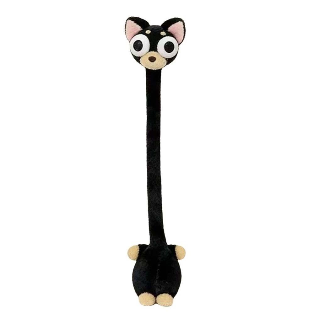 Funny Design Long Neck Key Chain Cartoon Panda Cat Dog Bag Pendant Creative Gift Monkey Pink Pig Pendant Strap Accessory