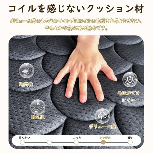 Pocket Coil Mattress, Double, Extra Thick 21cm, High Resilience, High Density, Body Pressure Distribution, Turning Support, Slightly Firm, Breathable,