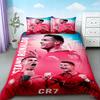 Tiener CR7 Dekbedovertrek Voetbal Cristiano Ronaldo Beddengoed Set voor Comfortabele en Ademende Slaapkamer Decoratie Cadeaus