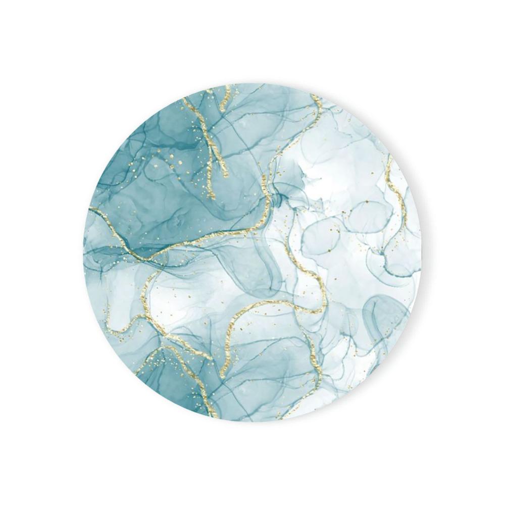Sottobicchiere Rotondo Assorbente in Ceramica con Base in Sughero, Arte Astratto ad Acquerello, Sottobicchieri Marmo Decorazione per Tavolo, Regali per Inaugurazione Casa